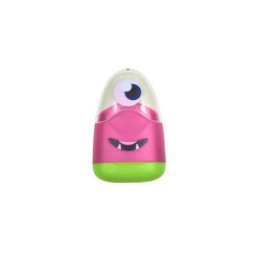 Imagem de Apontador Escolar Com Deposito e Borracha De Monstrinho Kaz, Rosa