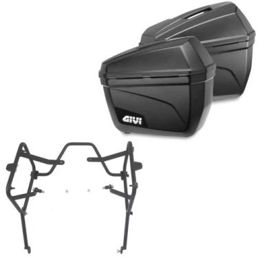 Imagem de Par Baú E22 Givi + Suporte Lateral Royal Enfield Scram 411 - Givi_e_Ch