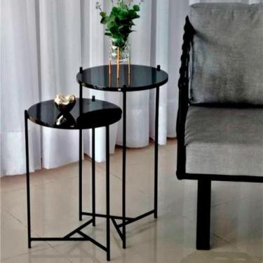 Imagem de Mesa Lateral De Apoio áquila Preto - Móveis Iberia