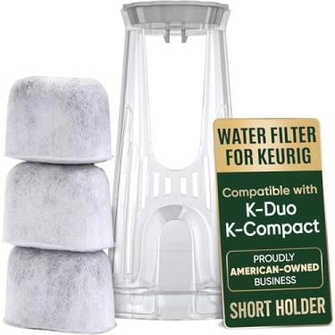 Imagem de Kit inicial de substituição de filtro Keurig – Filtros de água para cafeteiras Keurig 2.0, K-Duo, K-Duo Hot & Iced, K Duo Essentials, K-Compact Coffee Makers da PureHQ – Inclui suporte de filtro curto