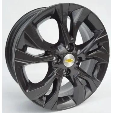 Imagem de Kit 4 Rodas Aro 15x6 4x100 GM Onix 2022 Preta Krmai S35