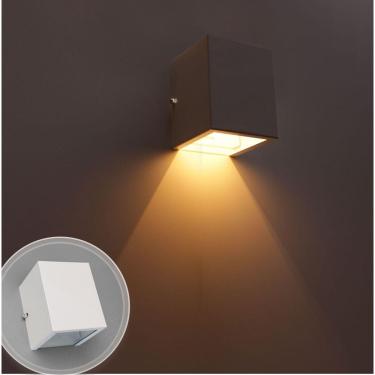 Imagem de Arandela 1 facho branca + lâmpada led g9 3000k branco quente st653