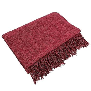 Imagem de Manta Sofá Em Algodão Vermelho Mesclado Gigante 2,40 X 1,80