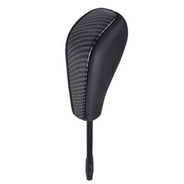 Imagem de Hacreyatu Alavanca de manopla de câmbio de marcha automática de fibra de carbono para BMW E36 E46 E39 E60 E61 E38 Z3 X5 E53 (polo curto)