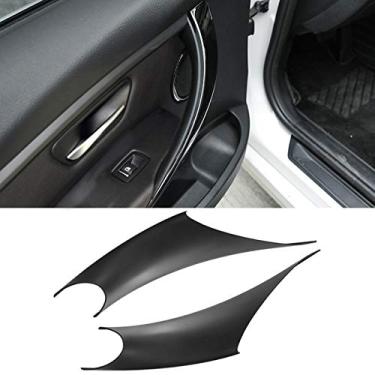 Imagem de Jaronx 2 peças de capas de maçaneta de porta compatíveis com BMW Série 3 F30/F31/F80, capas de puxador de porta traseira esquerda + direita do passageiro (compatível com BMW 320i, 325i, 328i, 330i,