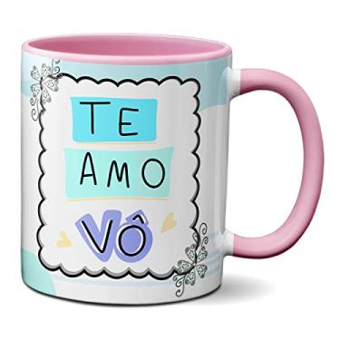 Imagem de Caneca Feliz Dia Dos Avós Presente Vovô e Neta Te Amo Vô (Rosa)