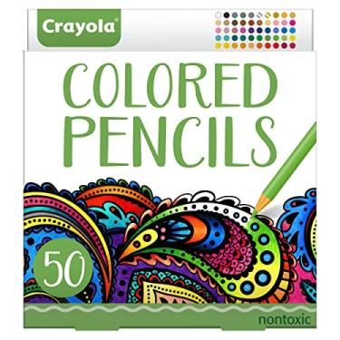 Imagem de Crayola Colored Pencils, Adult Coloring, Fun At Home Activities, 50 Count, Multicolor