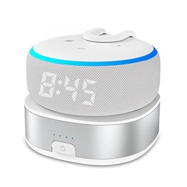 Imagem de Fanxoo ED3 bateria dot 3 alimentação de carregamento portátil para Echo Dot 3rd Gen, alto-falante de voz Alexa dot acessórios de alimentação auxiliar (não inclui Dot 3rd) (Branco-5200mAh)