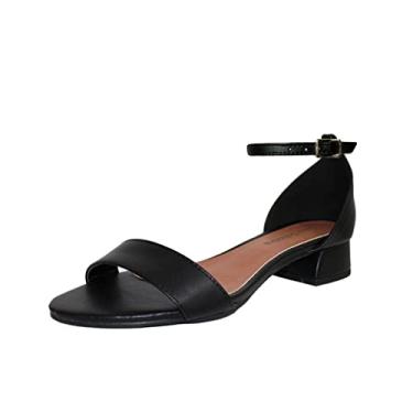 Imagem de Sandália Salto Baixo Grosso 3cm Luiza Sobreira Preta Mod. 2143