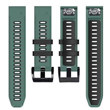 Imagem de GANYUU Pulseira de relógio inteligente de 22mm 26mm para Garmin Fenix 6 6X Pro 5X 5 Plus pulseira de liberação rápida para Garmin D2/D2 Delta PX pulseira de silicone (Cor: G, Tamanho: