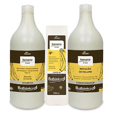 Imagem de Kit Banana e Chia Bothânico Shampoo Condic 1Litro + Leave In