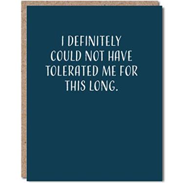 Imagem de Cartão de aniversário divertido Modern Wit para marido ou esposa, cartão I Love You Card, presentes de dia dos namorados, presentes para namorado ou namorada solteiro 10,7 x 14,8 cm com envelope, interior em branco