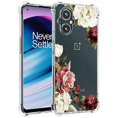 Imagem de Zoeirc Capa para OnePlus Nord N20 5G, capa transparente OnePlus N20 para meninas e mulheres, capa protetora transparente à prova de choque TPU macio para OnePlus Nord N20 5G 2022 (flor flor)