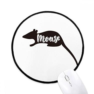 Imagem de Mouse pad de animal preto e branco tapete redondo de escritório para computador