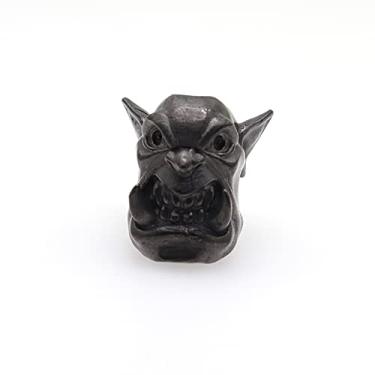 Imagem de Fangs de latão DIY Monster EDC miçangas acessórios de paracorda, pulseira de paracorda, suprimentos para fabricação de joias, ferramentas ao ar livre, acessórios de pingente (preto)