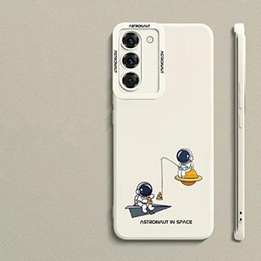 Imagem de Para Samsung Galaxy S22 S21 S20 S 22 Ultra Plus S20 FE S22Ultra S22Plus S20FE Capa Bonita Space Astronaut Phone Case, W, SpaceFishing, Para Samsung s22 ultra