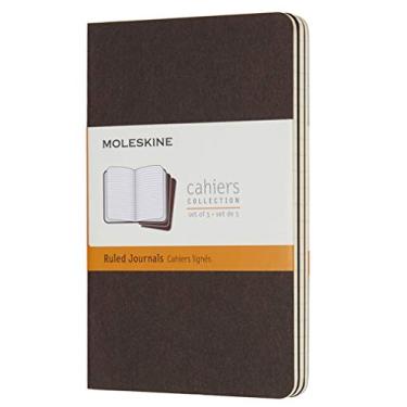 Imagem de Caderneta Cahier, Marrom Café, Conjunto com 3 Unidades, Pautada, Tamanho Bolso