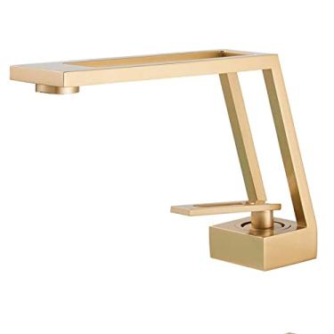 Imagem de Torneira de lavatório 4 cores quadrada oca design esculpido preto torneiras de pia de banheiro montadas no convés torneira misturadora fria e quente, 2