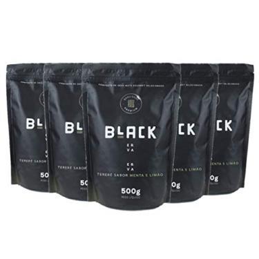 Imagem de KIT COM 5 ERVA MATE PARA TERERÉ BLACK ERVA 500G (Menta e Limão)