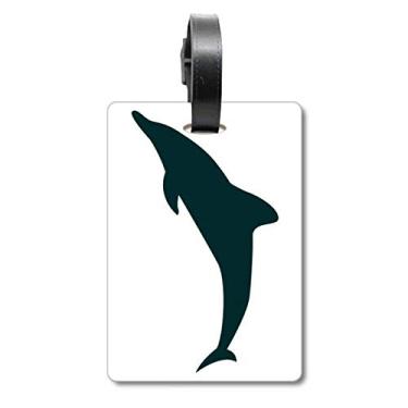 Imagem de Blue Ocean Friendly Streamline Mala de Golfinho Etiqueta Bagagem Cartão de Bagagem Etiqueta Scutcheon Etiqueta