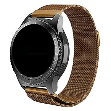 Imagem de Pulseira 22mm Magnética Milanese compatível com Samsung Galaxy Watch 3 45mm - Galaxy Watch 46mm - Gear S3 Frontier - Amazfit GTR 47mm - Marca Ltimports (Marrom)
