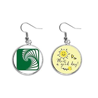 Imagem de Brinco de flor de sol vazado infinito com círculo quadrado, joia moderna