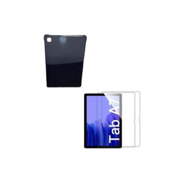 Imagem de Kit Capa Anti Shock Preta Tablet Samsung Galaxy Tab A7 T500/T505  + Pé