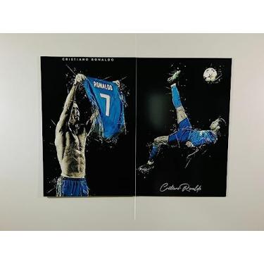 Imagem de Quadro Decorativo 2pç Cr7 Futebol 60x40