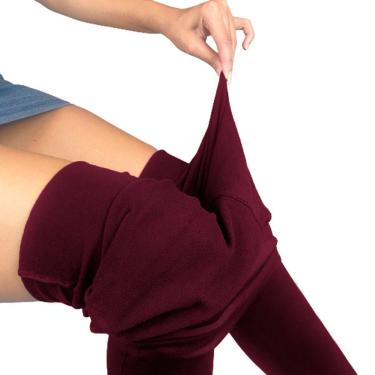 Imagem de Calça Legging Flanelada Wolfox Térmica Pelúcida Quentinha Inverno Tecido Suplex Feminina-Feminino