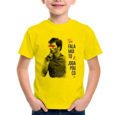 Imagem de Camiseta Infantil Fala Muito & Joga Pouco - Foca Na Moda