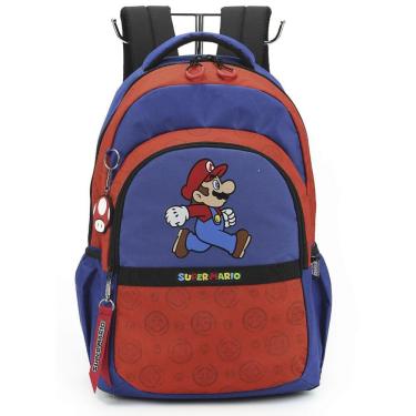 Imagem de Mochila de Costas Luxcel Super Mario Azul