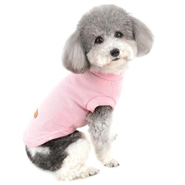 Imagem de Zunea Camisas para cães pequenos menina menino colete de verão camisetas algodão macio roupas de filhote de cachorro regata sem mangas vestuário animal de estimação cachorro gatos camiseta chihuahua