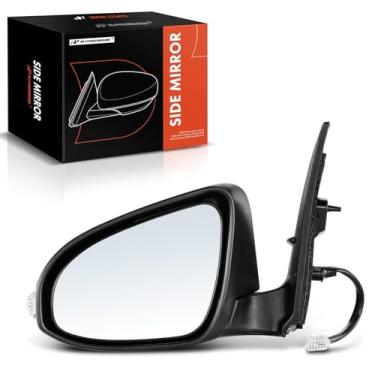 Imagem de A-Premium Espelho retrovisor elétrico do lado do motorista - compatível com Toyota Corolla 2014-2019 - Espelho retrovisor externo dobrável manual aquecido com seta - Substituição # 8794002F50