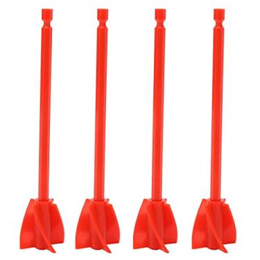 Imagem de MUNEFE 4 pás de agitação de resina, acessório de broca de misturador de tinta, agitador de resina reutilizável para reduzir bolhas de ar (Re'd)