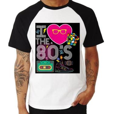 Imagem de Camiseta Raglan I Love The 80'S - Foca Na Moda