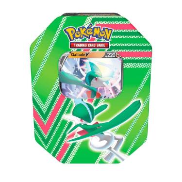 Imagem de Lata Pokémon Trading Card Game Gallade V Potencial Oculto Verde 31924 - Copag