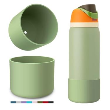 Imagem de YOUCOX Bota de silicone para garrafa de água Owala 947 ml, 2 peças de manga protetora antiderrapante para garrafas de água FreeSip/Twist/Flip, livre de BPA, pode ser lavado na lava-louças, tampa
