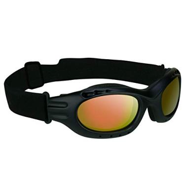 Imagem de Bikershades Óculos de sol para motociclismo, lentes espelhadas, laranjas, almofadas de espuma, tira ajustável para esqui e mergulho