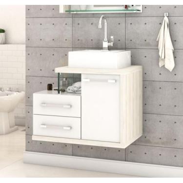 Imagem de Gabinete Armário p/Banheiro (Balcão C/cuba Q355) Legno 650 - Compace, 