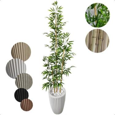 Imagem de Bambu Artificial 2 Metros Japones Grande Vaso Decoração - Flor de Ment