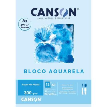 Imagem de Bloco Mixed Media Canson 300g A3 12 Fls