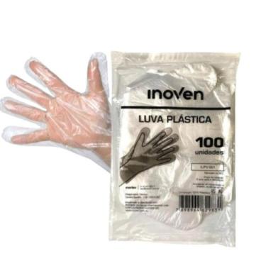 Imagem de Kit 10 Pacotes Luva Plástica Descartável 100 Unidades - Inoven  Luva p