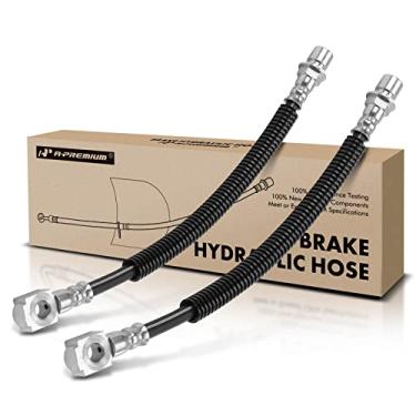 Imagem de A-Premium Mangueiras hidráulicas de freio lateral do motorista e do passageiro compatíveis com modelos selecionados Chevy e GMC - Blazer 2000-2005, Jimmy 2000-2001 - Substituição # 15158651 (pacote