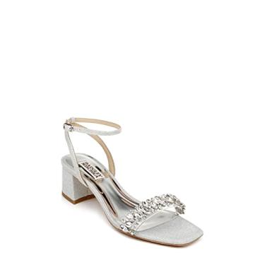 Imagem de Badgley Mischka Sandália feminina de salto Harlow, Prata, 38