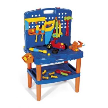 Imagem de Bancada e maleta de ferramentas infantil criança brinquedo didatico - 