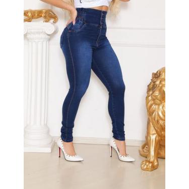 Imagem de Calça jeans cos alto destroyer levanta bumbum bastante laycra - ss jea