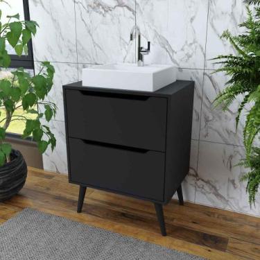 Imagem de Gabinete para Banheiro com 2 Gavetas 60cm Sem Cuba BN3639 Tecnomóbili,