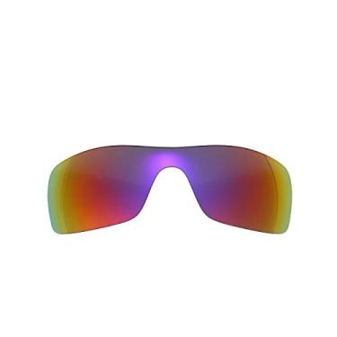 Imagem de NicelyFit Lentes de reposição polarizadas para óculos de sol Oakley Batwolf armação de vidro (espelho sol meia-noite)