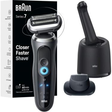 Imagem de Barbeador elétrico Braun Series 7 úmido/seco com centro inteligente - cinza-7171CC