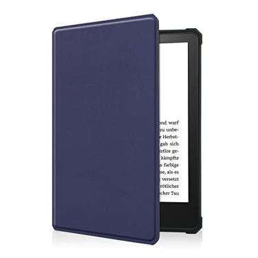 Imagem de Capa TPU + Pelicula para Novo Kindle de 6 Polegadas (2024) Modelo RS23CV Função Hibernação (Azul Marinha)